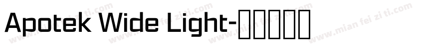 Apotek Wide Light字体转换
